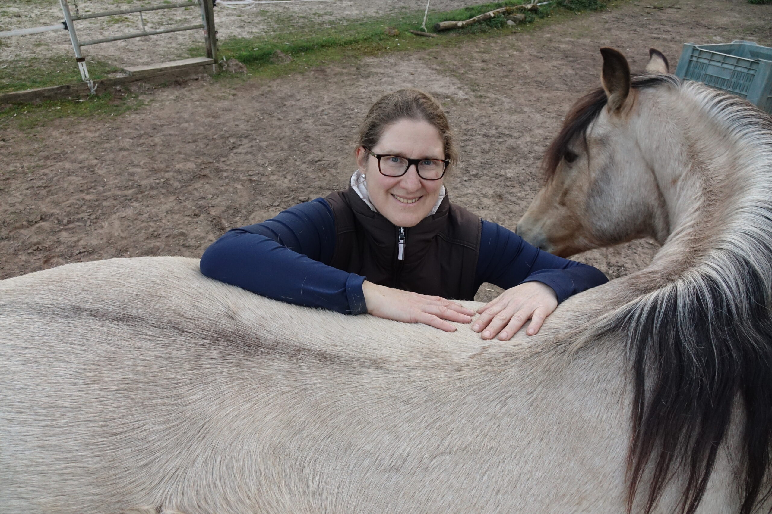 Susanne mit Pferd